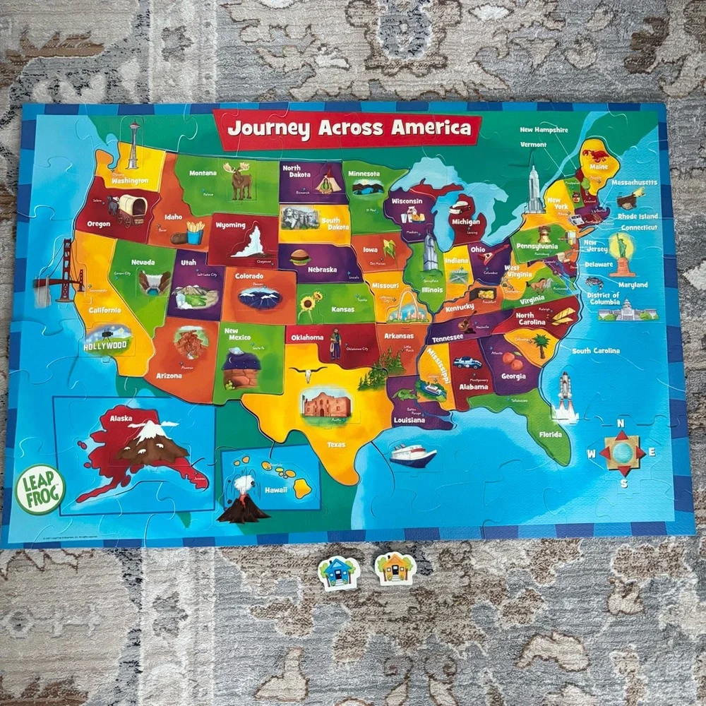 LeapFrog USA 3D Giant Foam Floor‎ Map Puzzle - Colorful Educational Toy